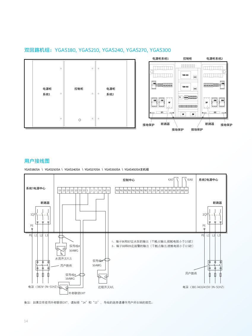 雙回路機組電源接線